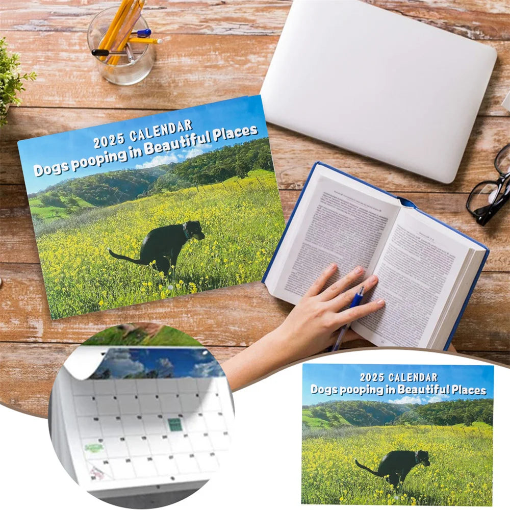 💩Calendrier "Dogs pooping in beautiful places"💩