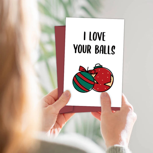 ✉️Carte boule de Noël✉️