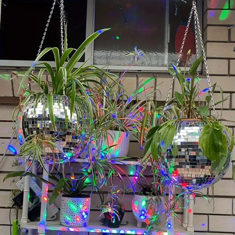 ✨🌺Pot suspendu boule disco 🌺✨