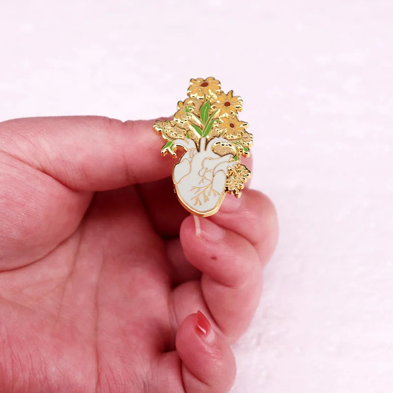 ✨🌸Pin’s Cœur Fleuri 🌸✨