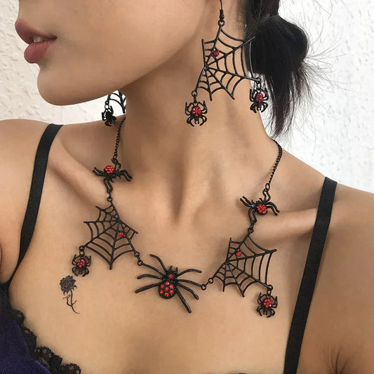 🕸️Bijoux araignées avec toile🕸️