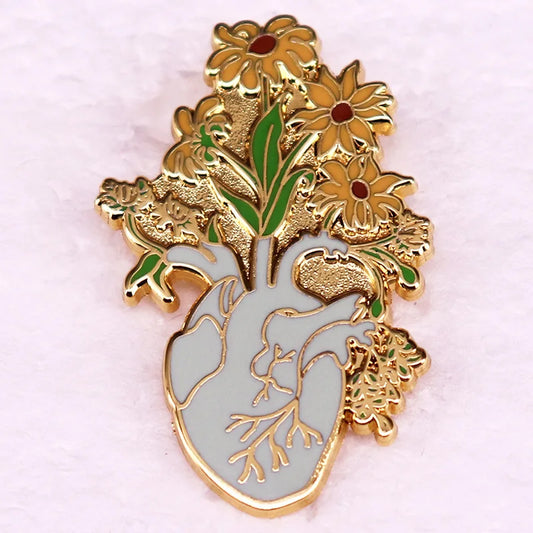 ✨🌸Pin’s Cœur Fleuri 🌸✨