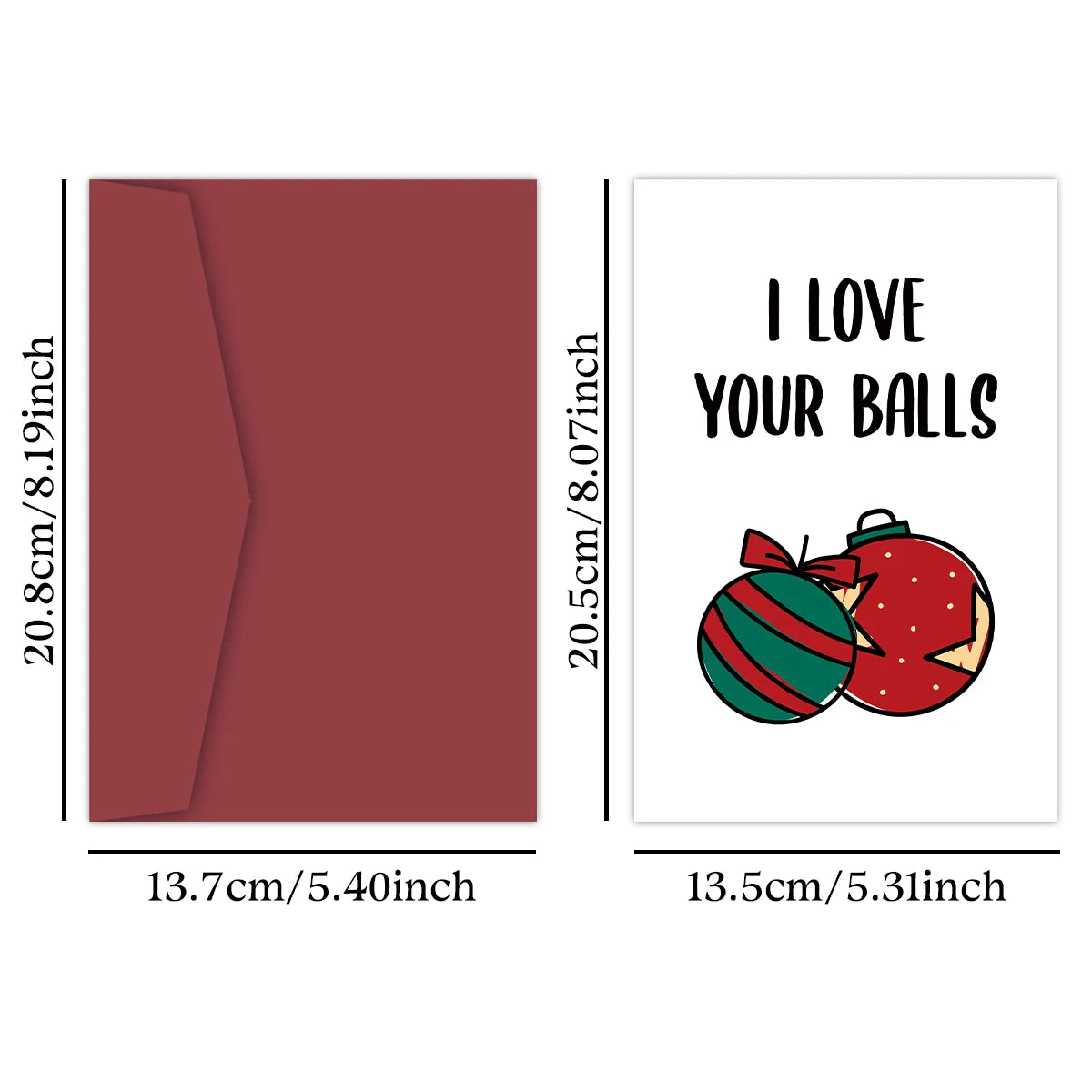 ✉️Carte boule de Noël✉️