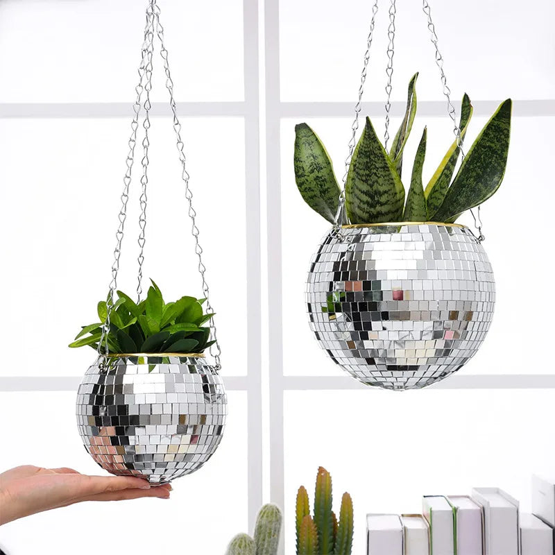 ✨🌺Pot suspendu boule disco 🌺✨