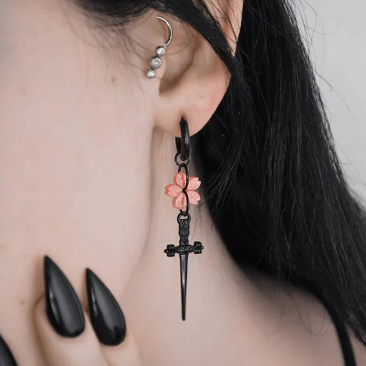 🌸 Boucles d’oreilles Sakura Blade 🌸